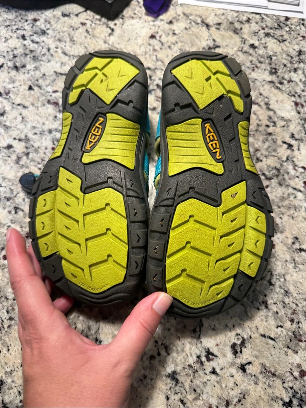 Keen Turquoise and Lime Youth Water Shoes